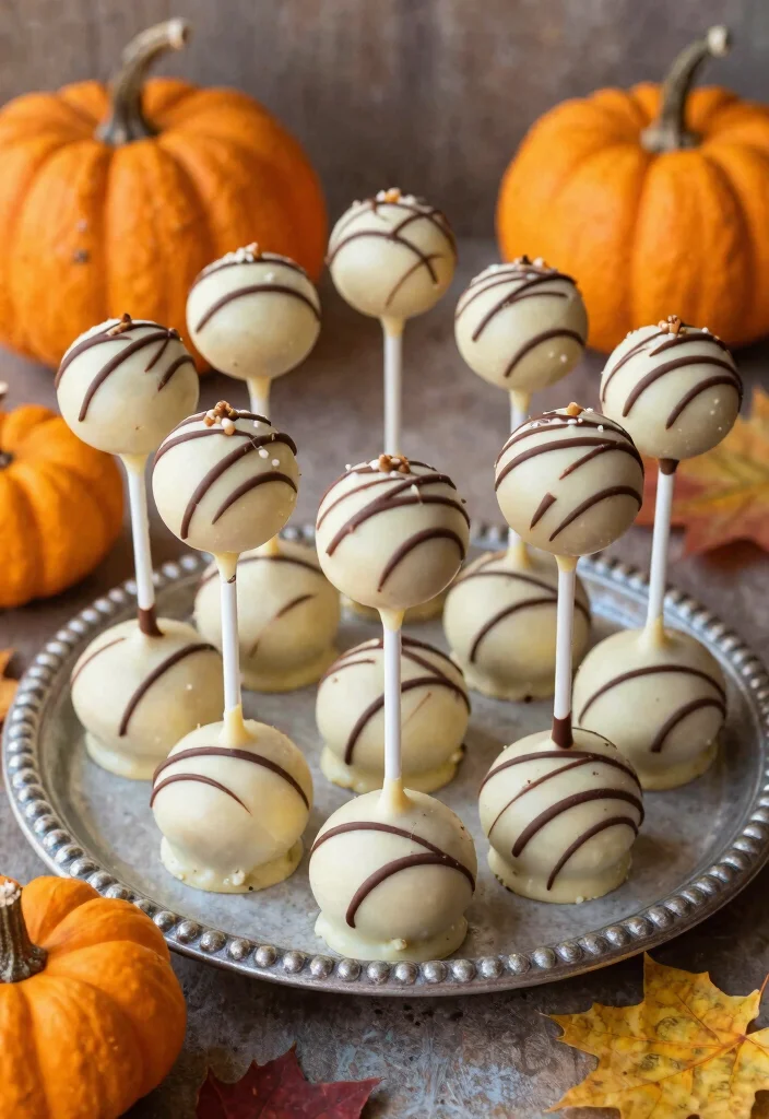 15 Christmas Cake Pops Ideas: Festive Sweet Treats - 13. Pumpkin Spice Cake Pops 1