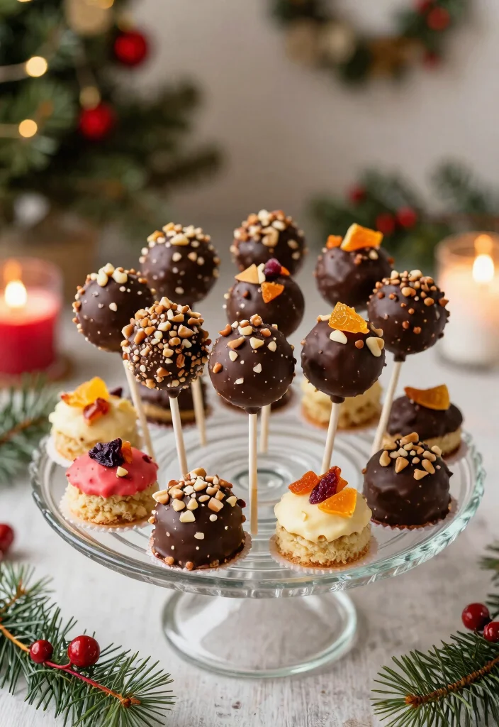 15 Christmas Cake Pops Ideas: Festive Sweet Treats - 5. Fruitcake Cake Pops 1
