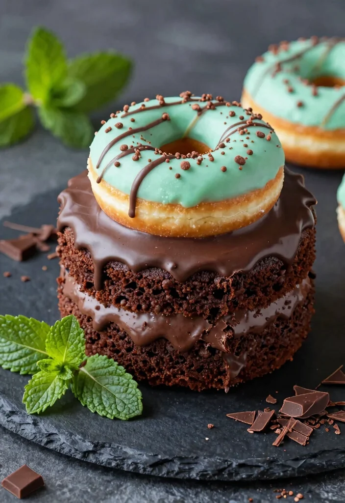 15 Donut Birthday Cake Ideas Fun Sweet and Trendy - 15. Chocolate Mint Donut Cake 1