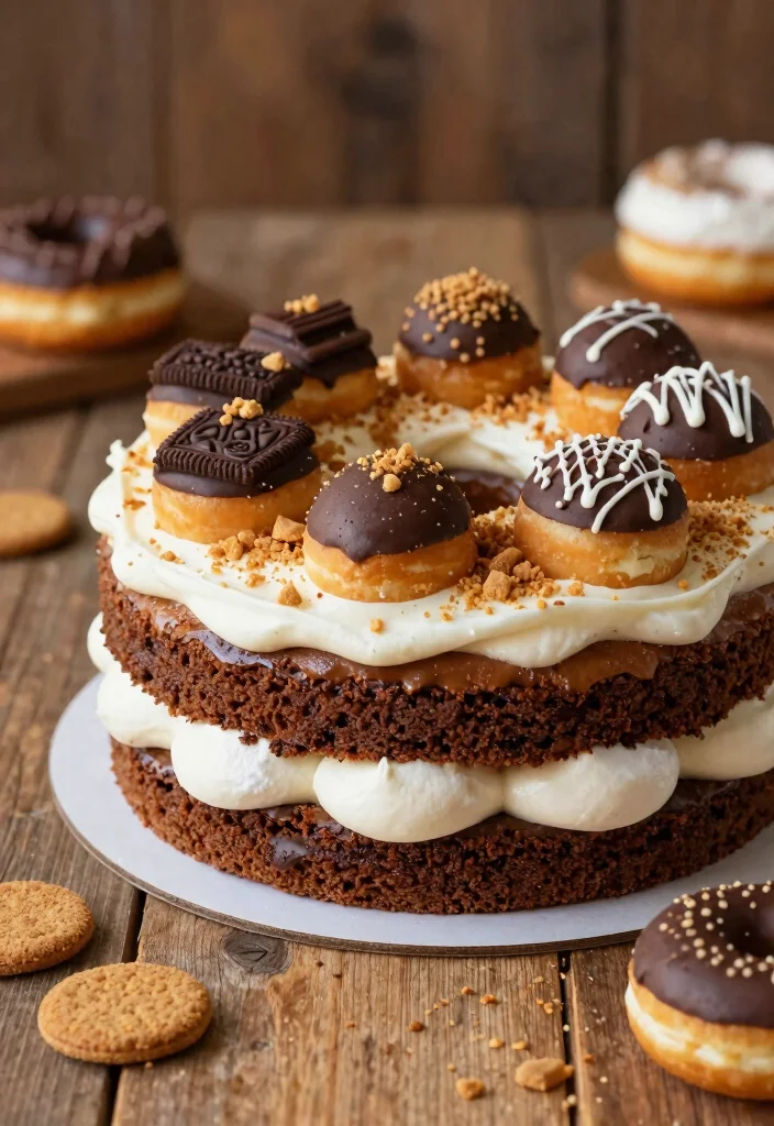 15 Donut Birthday Cake Ideas Fun Sweet and Trendy - 7. S'mores Donut Cake 1