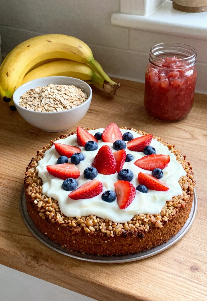 15 Fast One Smash Cake Ideas: Simple Quick Design for Toddler Birthdays - 1. Banana Oatmeal Smash Cake 1