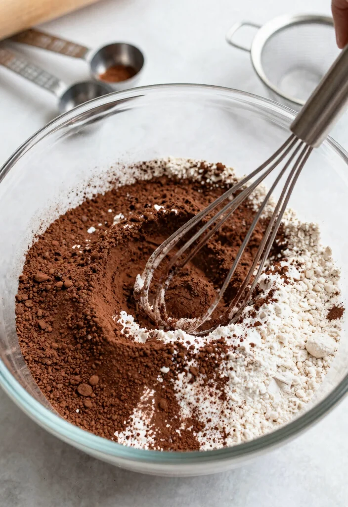 15 How to Make a Chocolate Cake: Easy Foolproof Steps - 3. Mix Dry Ingredients 1