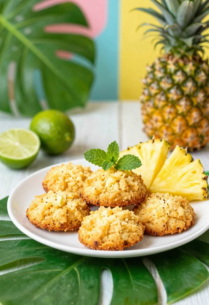 15 Lime Cookie Run Ideas Bright Citrus Aesthetic - 8. Tropical Lime & Pineapple Cookies 1