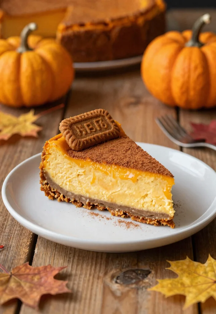 15 No Bake Biscoff Cheesecake Ideas Spiced Creamy Treat - 2. Spiced Pumpkin Biscoff Cheesecake 1