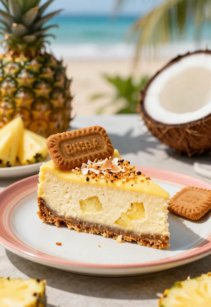 15 No Bake Biscoff Cheesecake Ideas Spiced Creamy Treat - 9. Tropical Biscoff Cheesecake 1