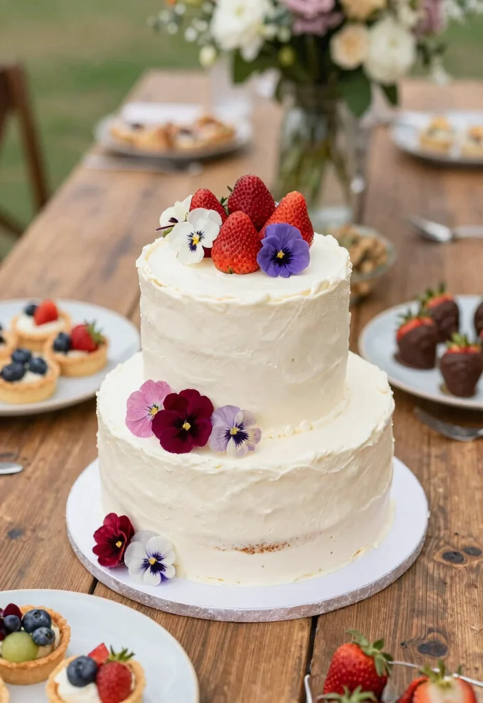 15 Tiny Wedding Cake Ideas for a Minimal Sweet Celebration - 1. Single-Tiered Delights 1