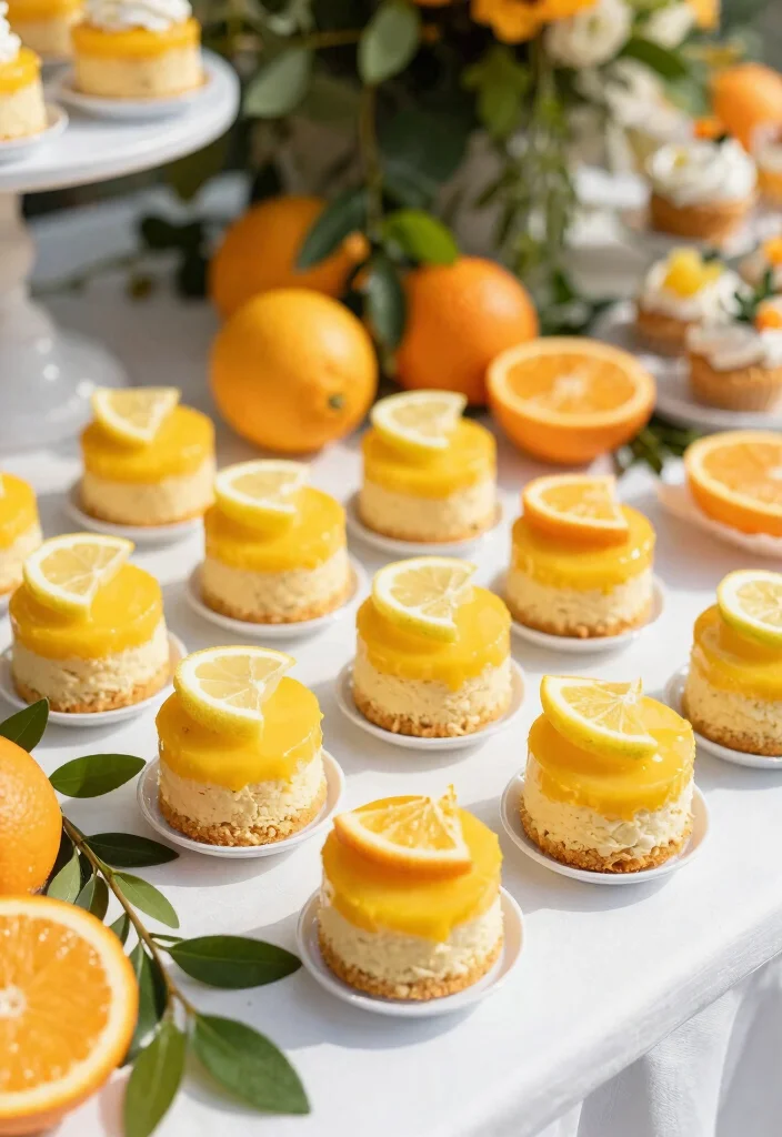 15 Tiny Wedding Cake Ideas for a Minimal Sweet Celebration - 12. Citrus Zest Cakes 1