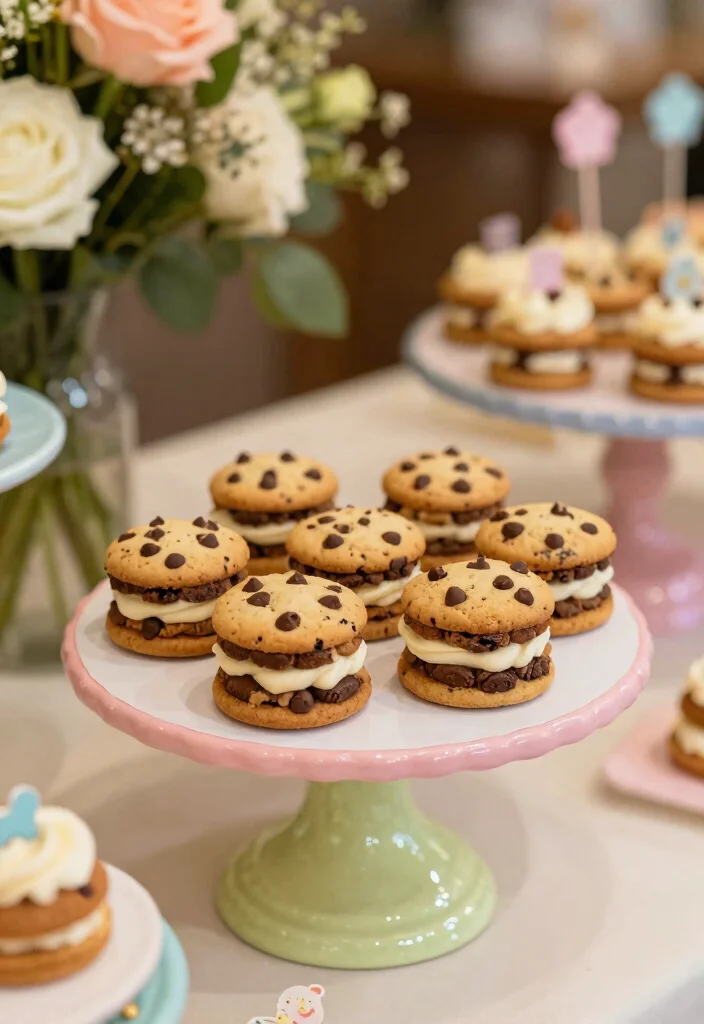 15 Tiny Wedding Cake Ideas for a Minimal Sweet Celebration - 13. Chocolate Chip Cookie Cakes 1