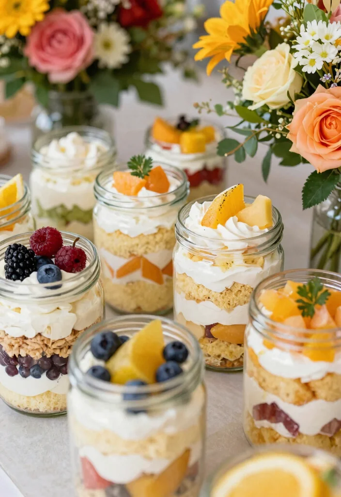 15 Tiny Wedding Cake Ideas for a Minimal Sweet Celebration - 6. Layered Parfait Cakes 1