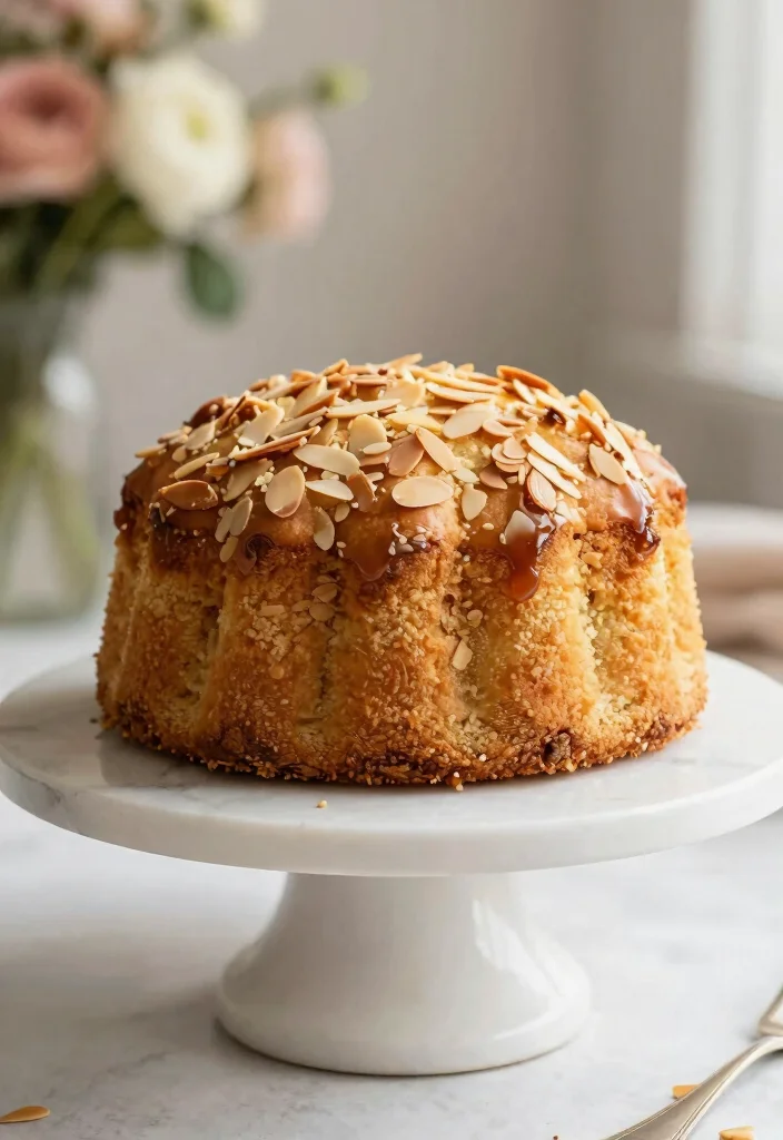 15 Wedding Anniversary Cake Design Simple Elegant Style - 15. Honey Cake with Almonds 1