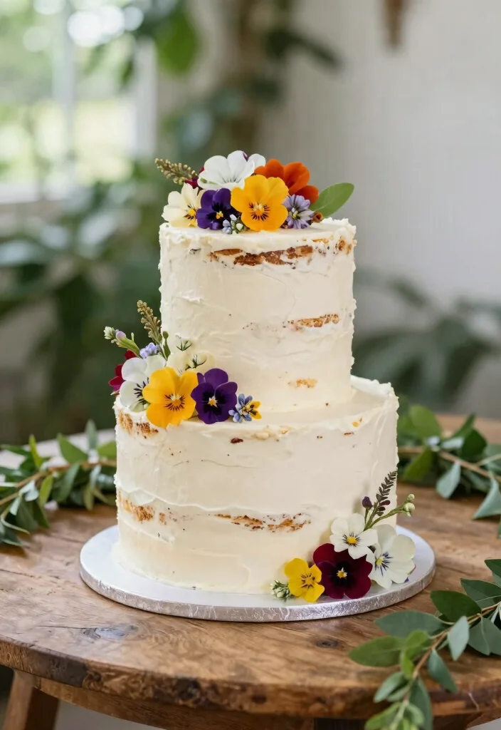 15 Wedding Anniversary Cake Design Simple Elegant Style - 6. Simple Floral Cake 1