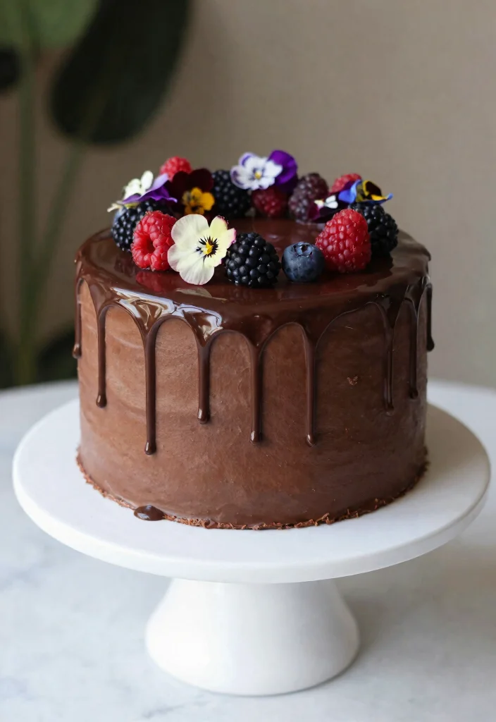 15 Wedding Anniversary Cake Design Simple Elegant Style - 7. Chocolate Ganache Drip Cake 1