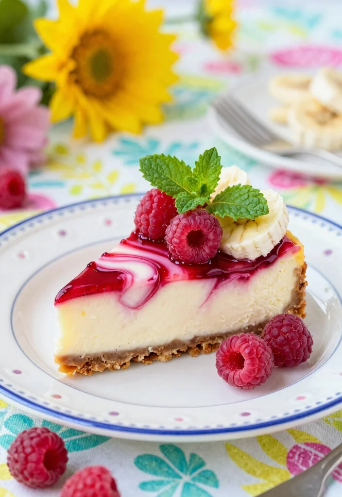 16 Banana Cheesecake Recipe Ideas: Creamy Fruity Fusion - 11. Raspberry Banana Cheesecake 1