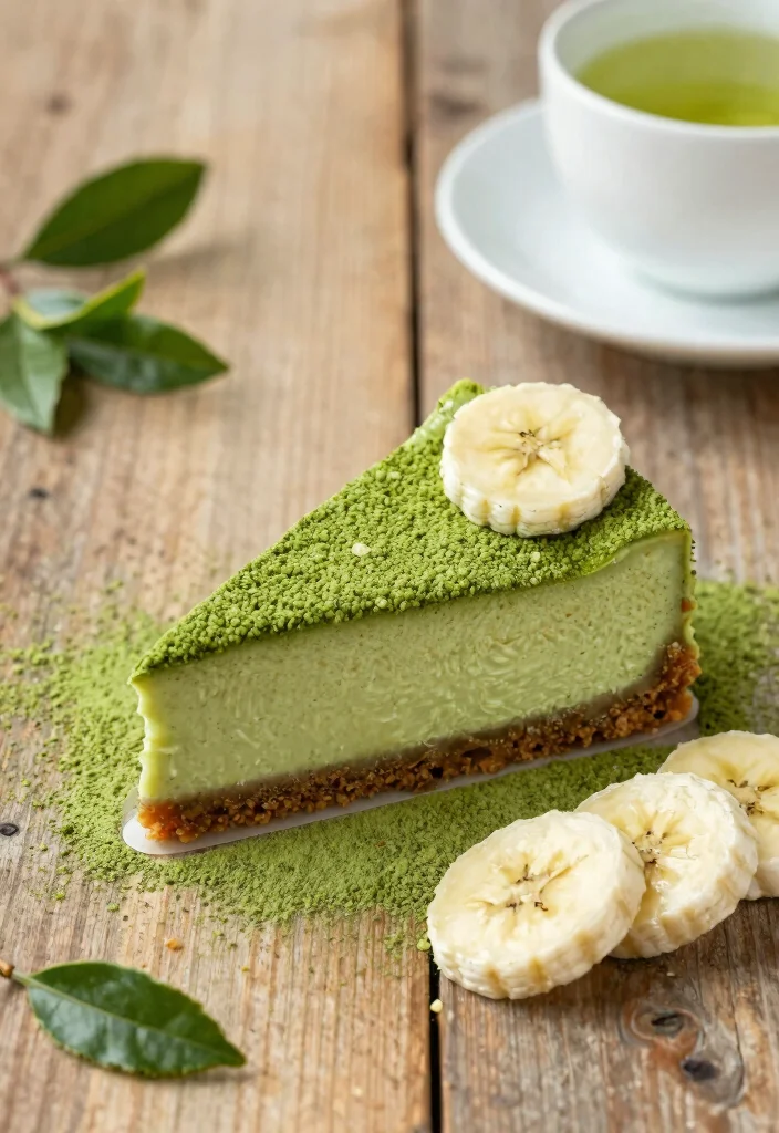 16 Banana Cheesecake Recipe Ideas: Creamy Fruity Fusion - 14. Matcha Banana Cheesecake 1