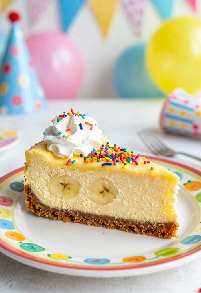 16 Banana Cheesecake Recipe Ideas: Creamy Fruity Fusion - 16. Funfetti Banana Cheesecake 1