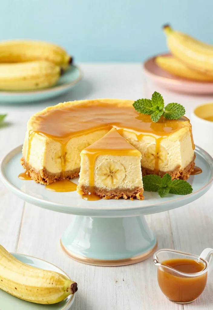 16 Banana Cheesecake Recipe Ideas: Creamy Fruity Fusion - 4. Banana Caramel Cheesecake 1