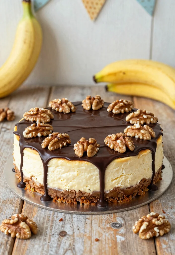 16 Banana Cream Cheesecake Ideas: Smooth Classic Dessert - 14. Chunky Monkey Banana Cream Cheesecake 1