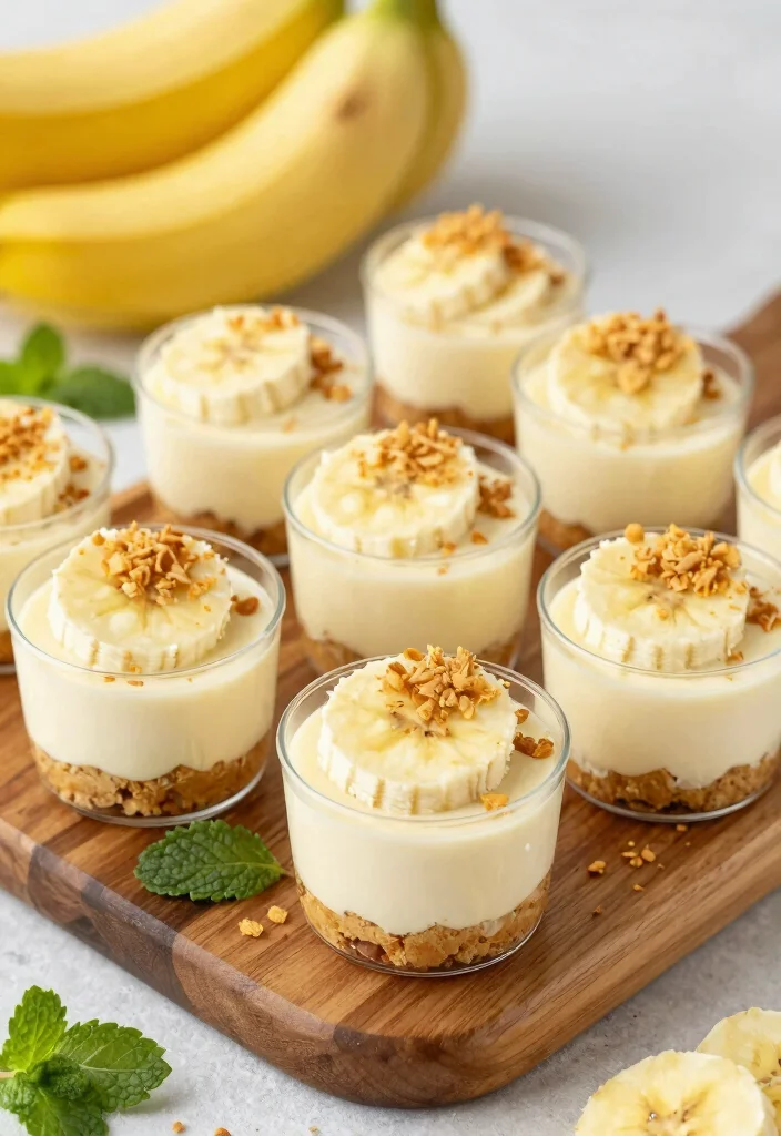 16 Banana Cream Cheesecake Ideas: Smooth Classic Dessert - 2. Banana Cream Cheesecake Cups 1