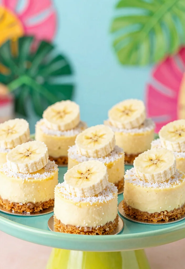 16 Banana Cream Cheesecake Ideas: Smooth Classic Dessert - 4. Mini Banana Cream Cheesecakes 1