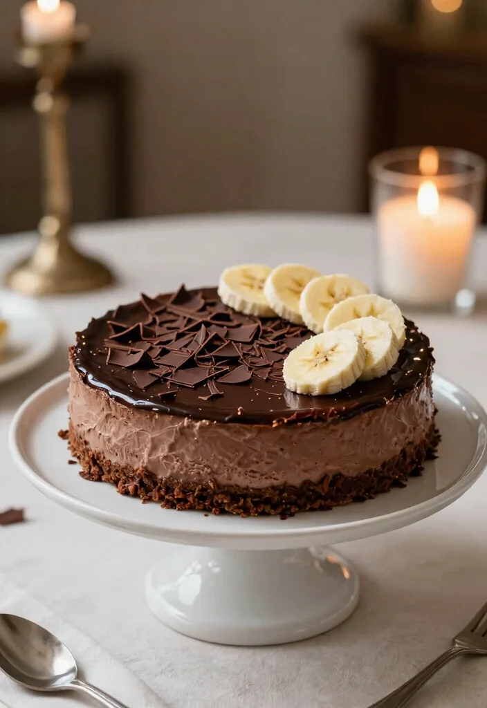 16 Banana Cream Cheesecake Ideas: Smooth Classic Dessert - 5. Chocolate Banana Cream Cheesecake 1