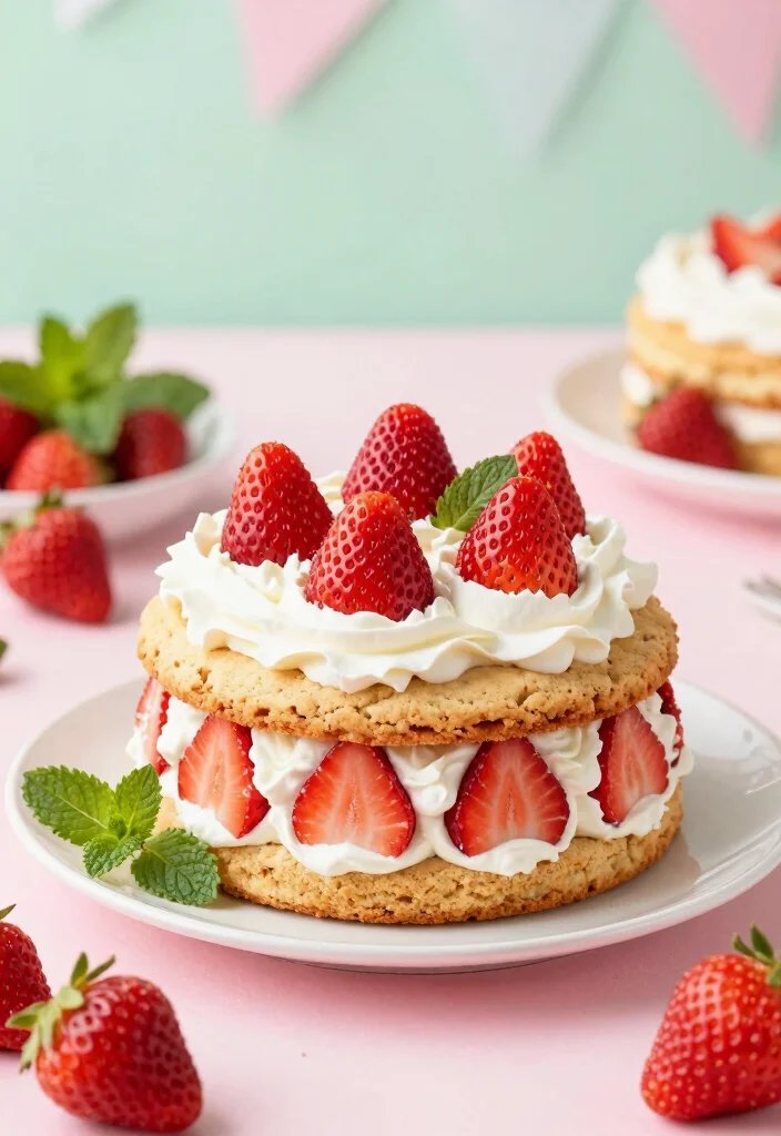 16 Birthday Cookie Cake Ideas Fun Crowd Pleasers - 11. Strawberry Shortcake Vegan Cookie Cake 1