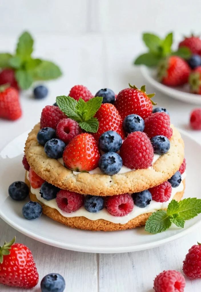 16 Birthday Cookie Cake Ideas Fun Crowd Pleasers - 13. Berry Medley Vegan Cookie Cake 1