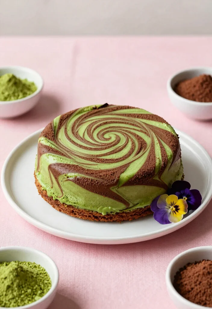 16 Birthday Cookie Cake Ideas Fun Crowd Pleasers - 5. Choco-Matcha Swirl Cookie Cake 1