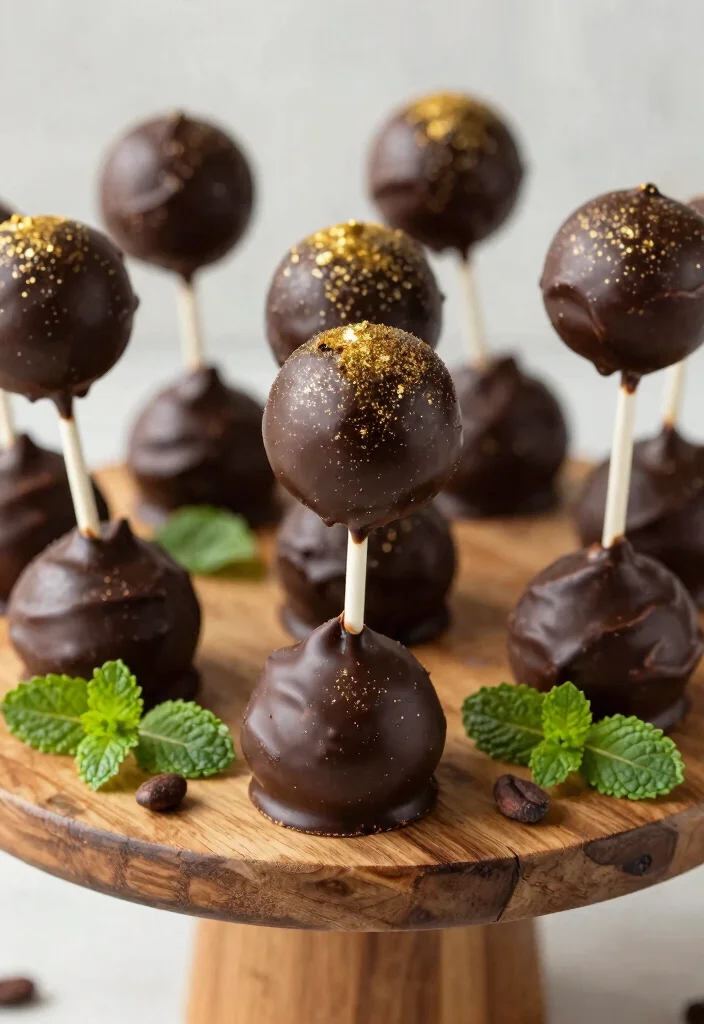 16 Black Cake Pops Ideas: Chic Bold Desserts - 1. Classic Chocolate Cake Pops 1