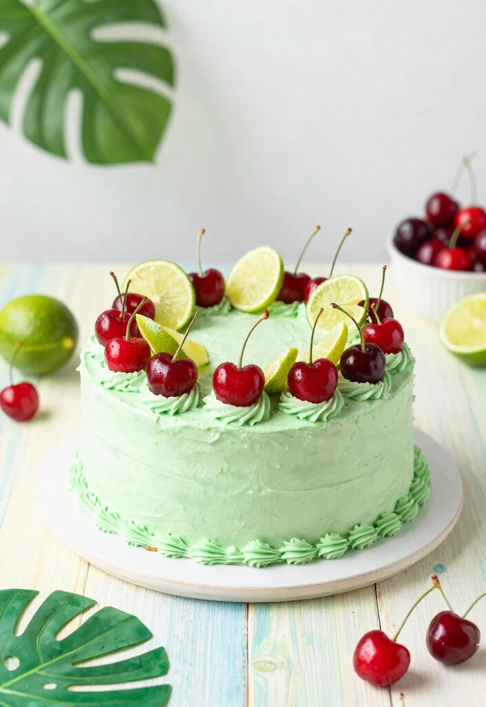 16 Cherry Birthday Cake Ideas Bright Fruity Celebration - 10. Cherry Lime Cake 1