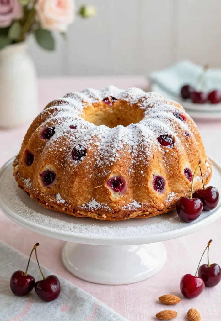 16 Cherry Birthday Cake Ideas Bright Fruity Celebration - 2. Cherry Almond Bundt Cake 1