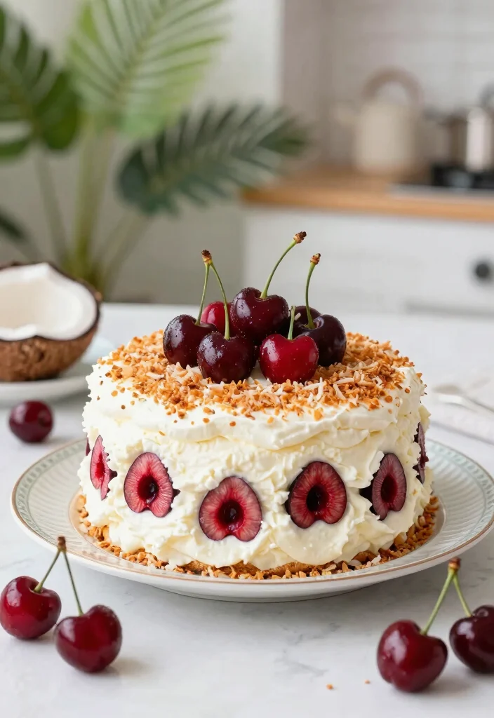 16 Cherry Birthday Cake Ideas Bright Fruity Celebration - 4. Cherry Coconut Cream Cake 1