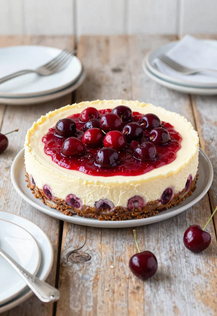 16 Cherry Birthday Cake Ideas Bright Fruity Celebration - 5. No-Bake Cherry Cheesecake 1