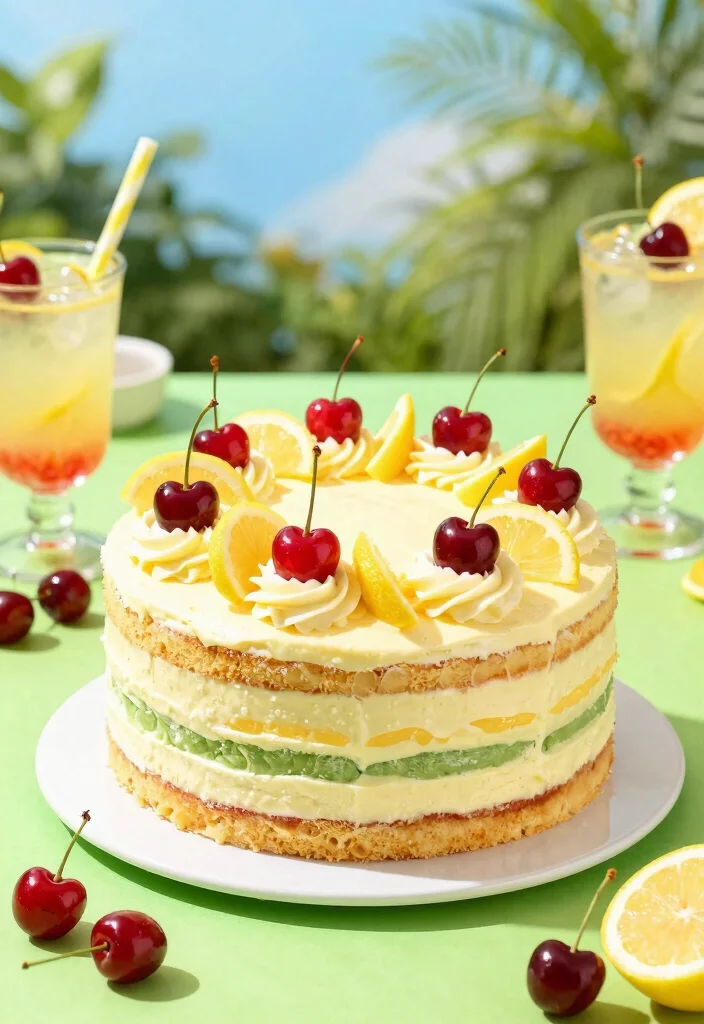 16 Cherry Birthday Cake Ideas Bright Fruity Celebration - 6. Cherry Lemonade Cake 1