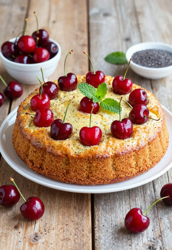 16 Cherry Birthday Cake Ideas Bright Fruity Celebration - 8. Cherry Poppy Seed Cake 1