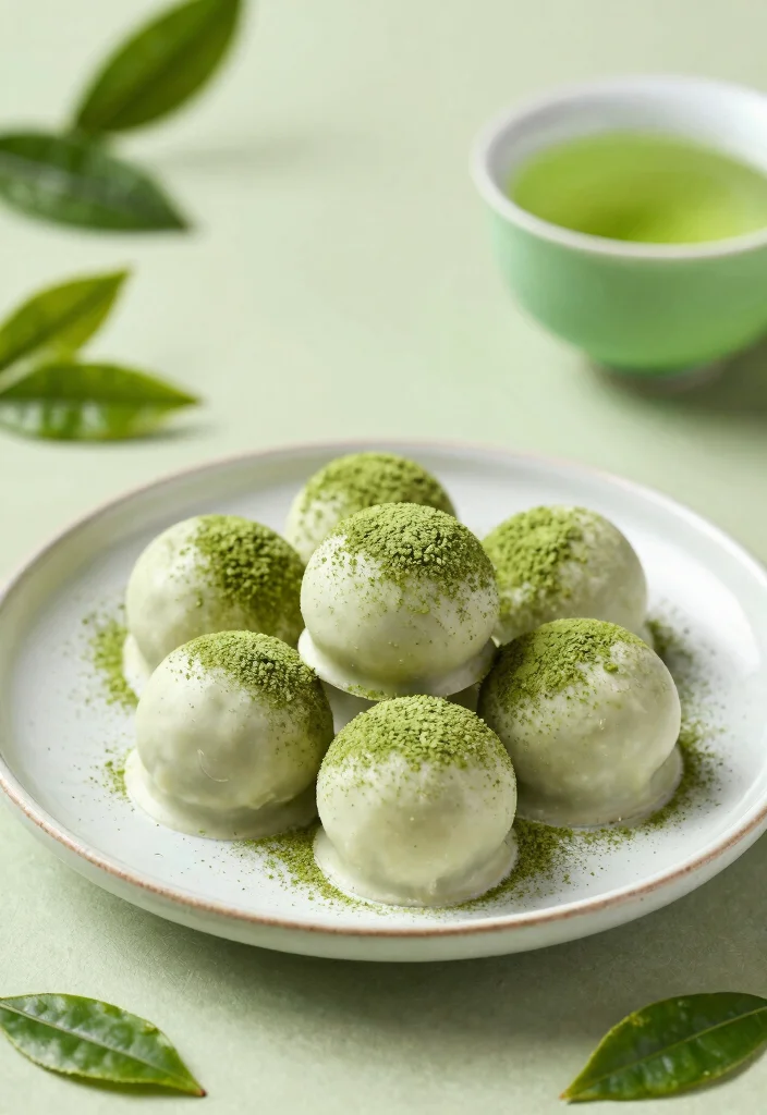 16 Chocolate Cake Balls Ideas: Bite-Size Indulgence - 10. Matcha Green Tea Chocolate Cake Balls 1