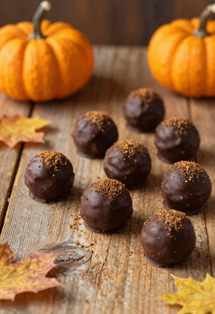 16 Chocolate Cake Balls Ideas: Bite-Size Indulgence - 14. Pumpkin Spice Chocolate Cake Balls 1