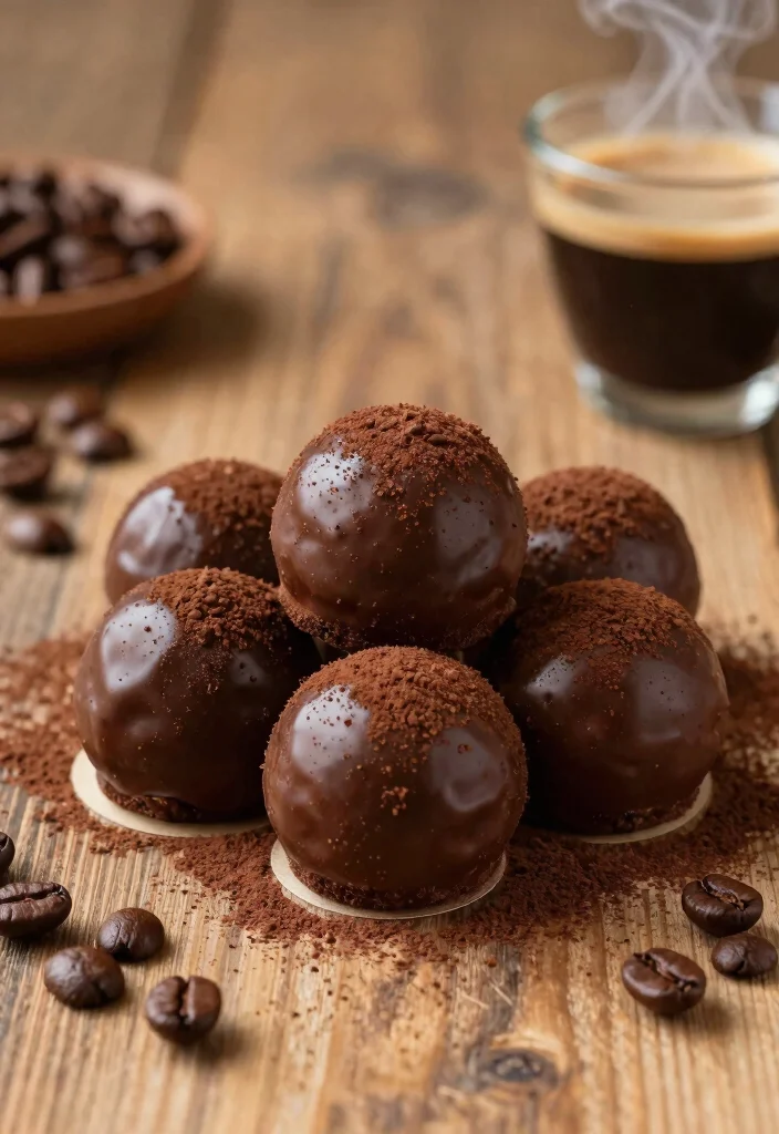 16 Chocolate Cake Balls Ideas: Bite-Size Indulgence - 5. Espresso Infused Chocolate Cake Balls 1