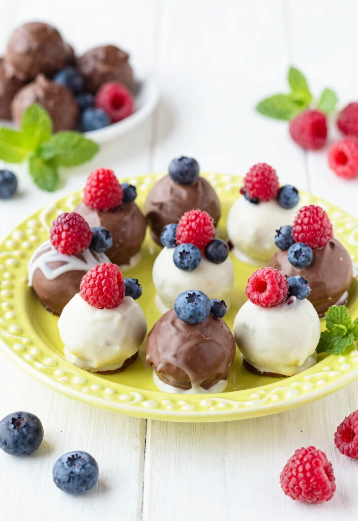 16 Chocolate Cake Balls Ideas: Bite-Size Indulgence - 7. Berry Bliss Chocolate Cake Balls 1
