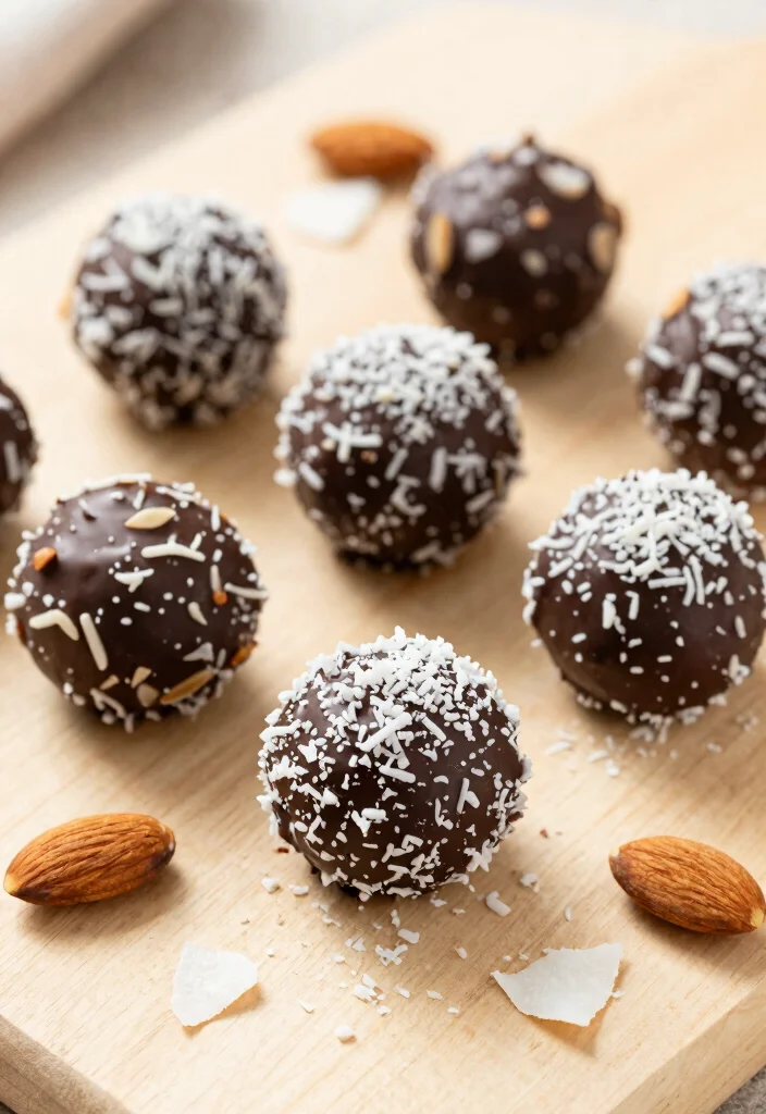 16 Chocolate Cake Balls Ideas: Bite-Size Indulgence - 8. Almond Joy Cake Balls 1