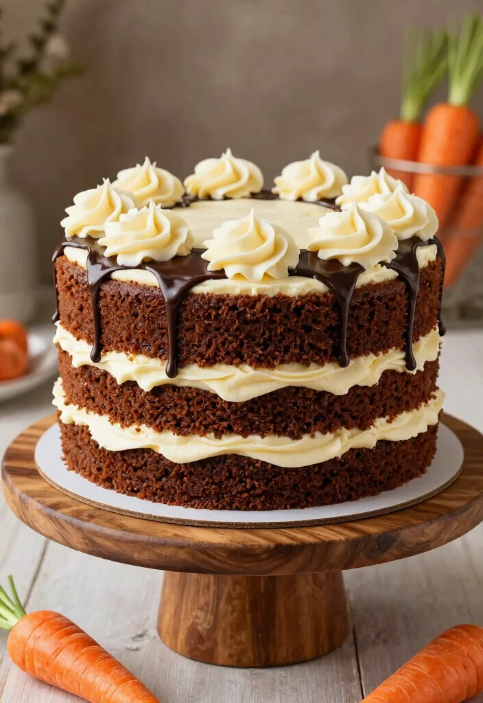 16 Chocolate Carrot Cake Ideas Spiced Rich Fusion - 3. Chocolate Carrot Layer Cake with Cream Cheese Frosting 1