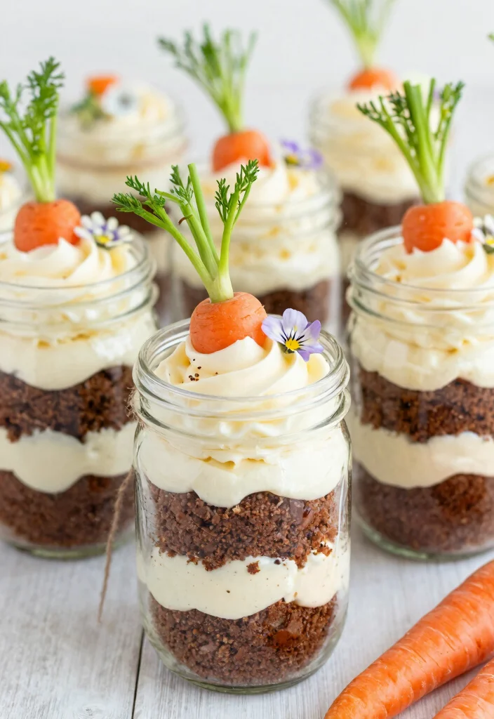 16 Chocolate Carrot Cake Ideas Spiced Rich Fusion - 9. Chocolate Carrot Cake in a Jar 1