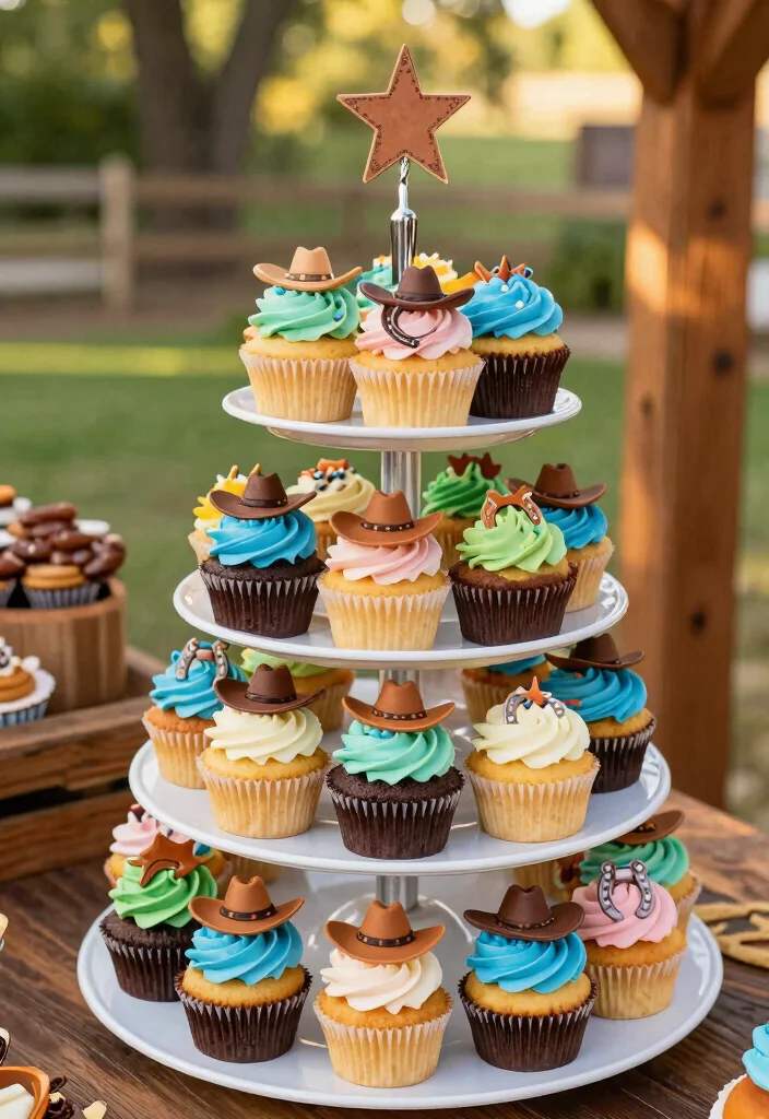 16 Cowboy Smash Cake Ideas for a Rustic Western Theme - 3. Cowpoke Cupcake Smash 1