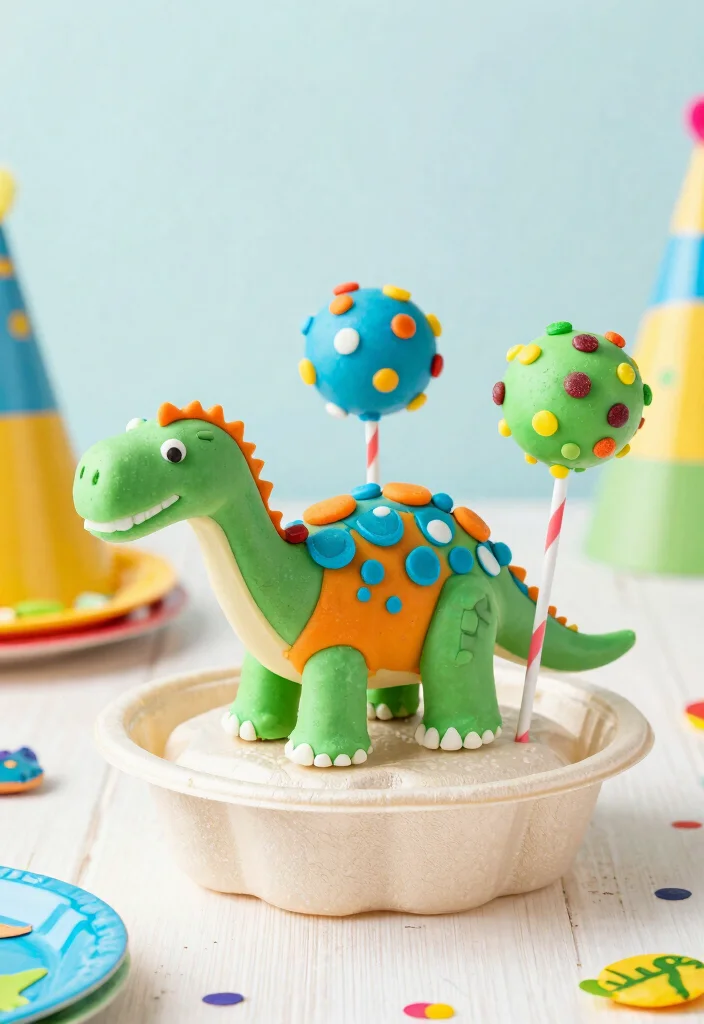 16 Dino Cake Pops Ideas Fun Prehistoric Theme - 2. Stegosaurus Cake Pops 1