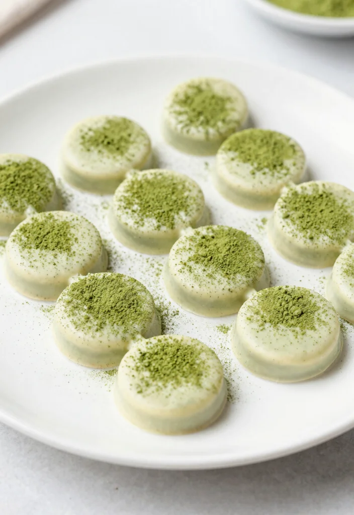 16 Flat Cake Pops Ideas Modern Minimal Style - 7. Matcha Green Tea Flat Cake Pops 1