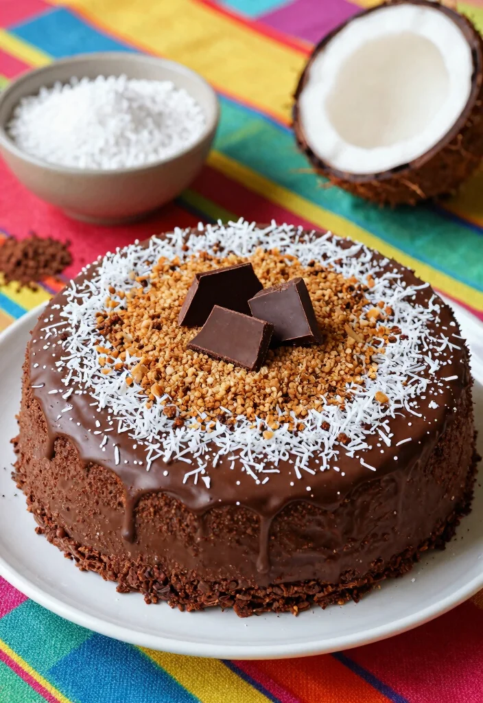 16 GF Chocolate Cake Ideas: Gluten Free and Rich - 7. Chocolate Coconut Cake 1