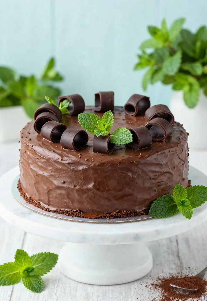 16 GF Chocolate Cake Ideas: Gluten Free and Rich - 8. Rich Chocolate Mint Cake 1