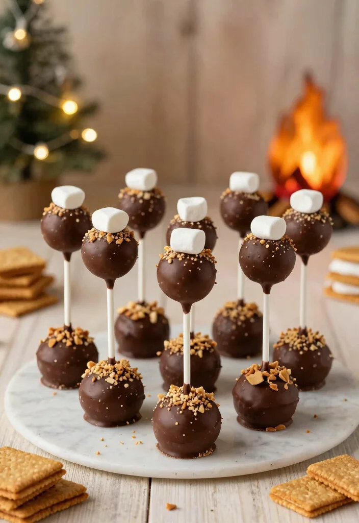 16 Little Debbie Cake Pops Ideas: Nostalgic Fun Desserts - 12. S'mores Cake Pops 1