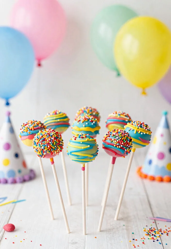 16 Little Debbie Cake Pops Ideas: Nostalgic Fun Desserts - 16. Funfetti Cake Pops 1