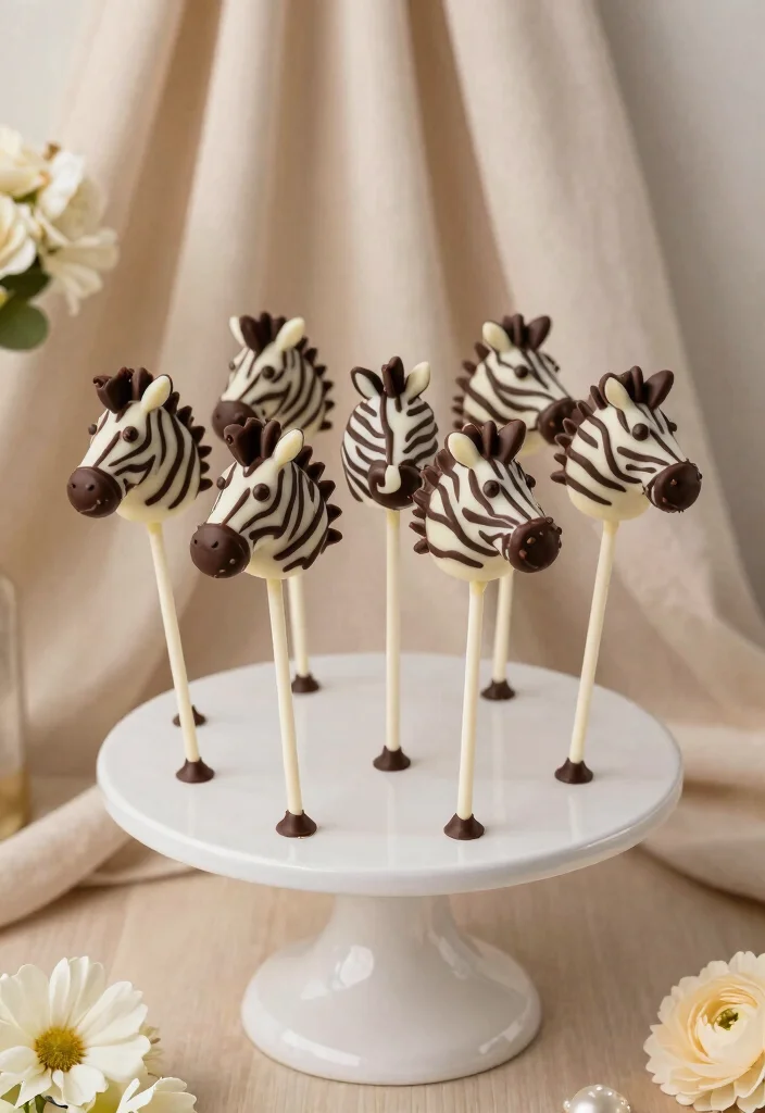 16 Little Debbie Cake Pops Ideas: Nostalgic Fun Desserts - 4. Zebra Cake Pops 1