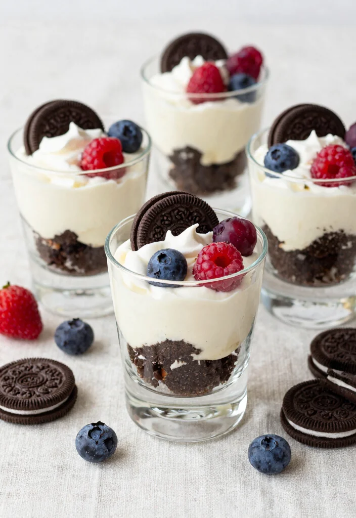 16 No Bake Oreo Cheesecake Ideas: Easy Crowd Favorite - 4. No Bake Oreo Cheesecake Parfaits 1